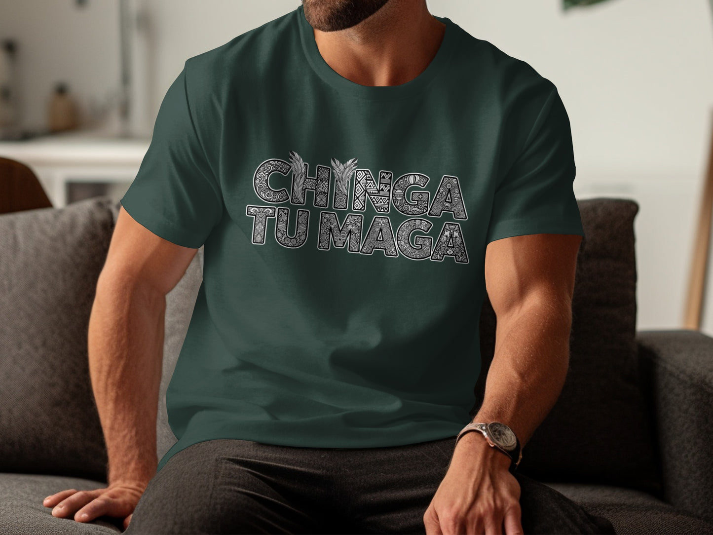 Chinga Tu Maga Graphic Tee Casual Wear T-Shirt product