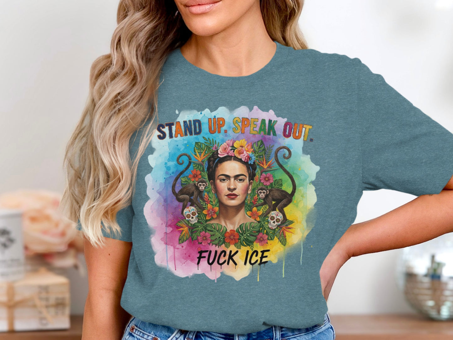Stand Up Speak Out Colorful Illustration T-shirt product