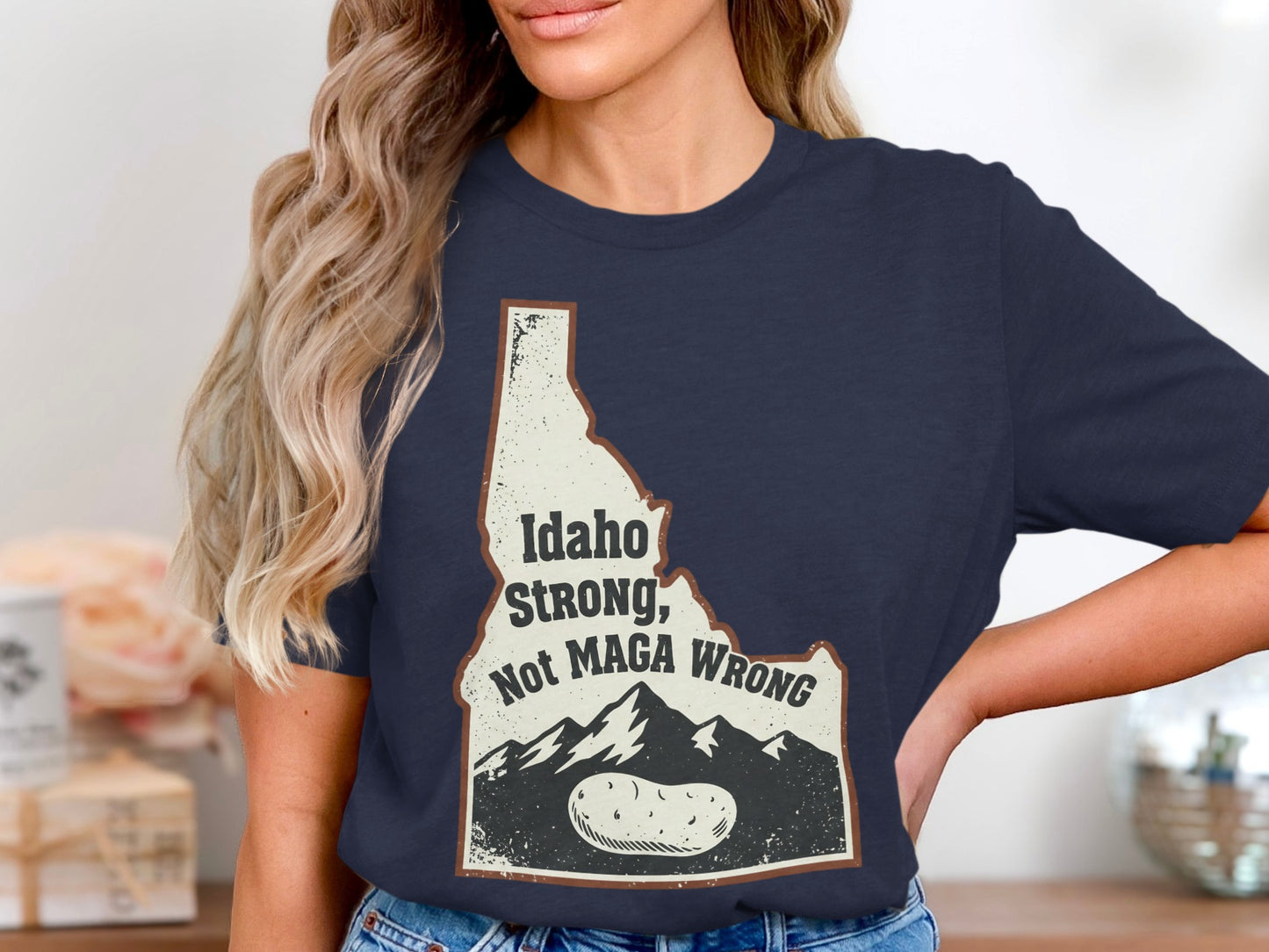 Idaho Strong Not MAGA Wrong Graphic T-shirt product