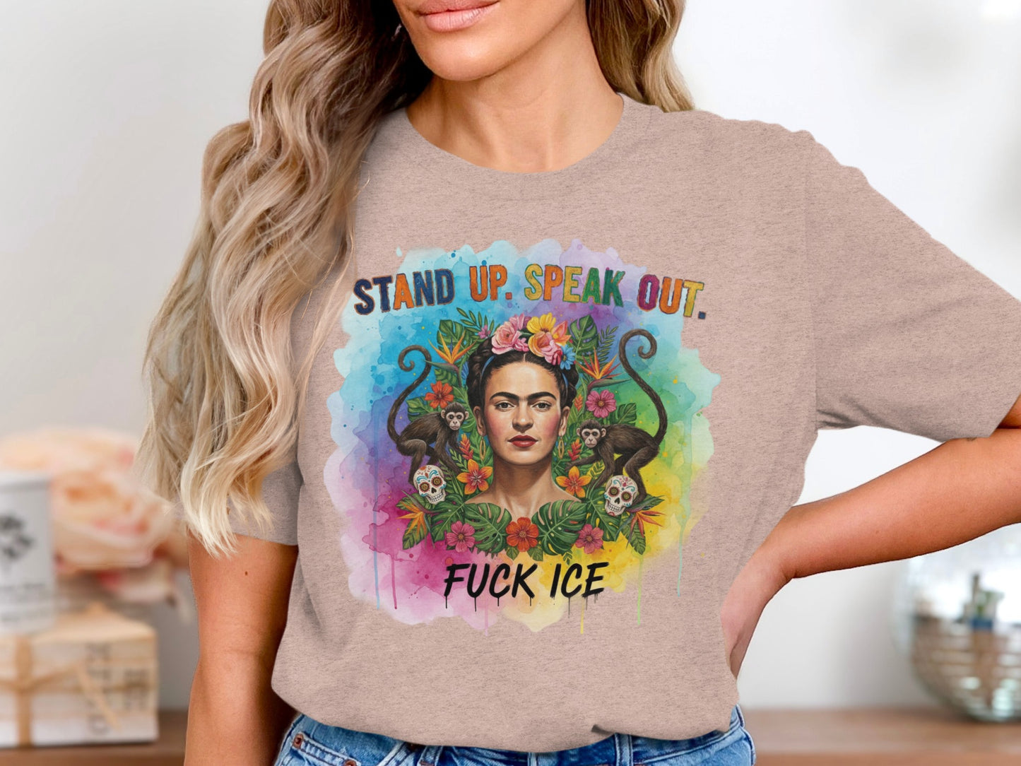 Stand Up Speak Out Fuck ICE Graphic T-Shirt product type