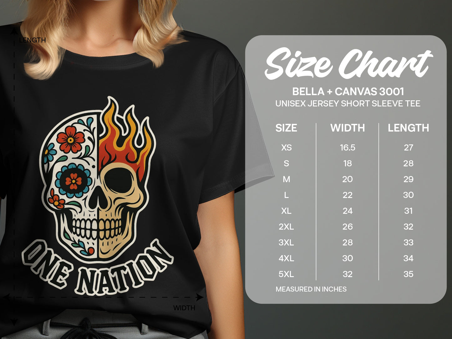 One Nation Skull Design Unisex Jersey Short Sleeve product