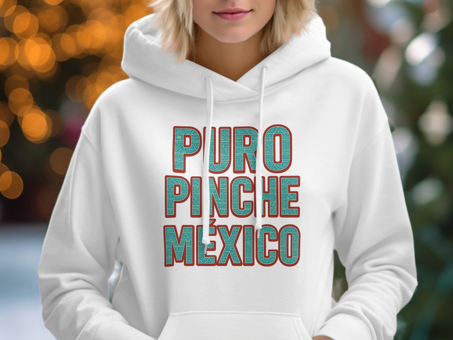 Puro Pinche México Graphic White Hoodie product