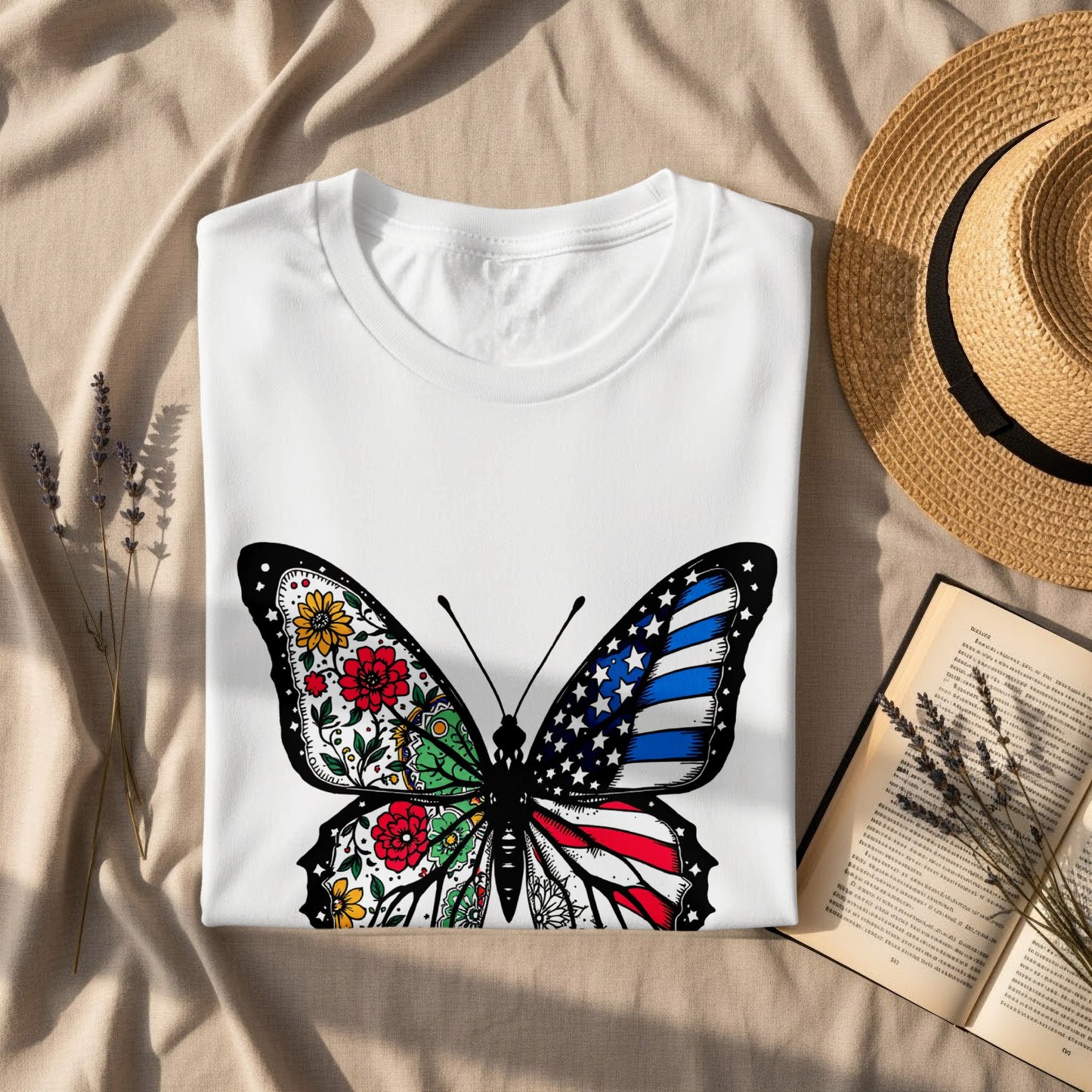 Stylish Butterfly Design Short Sleeve Top product type