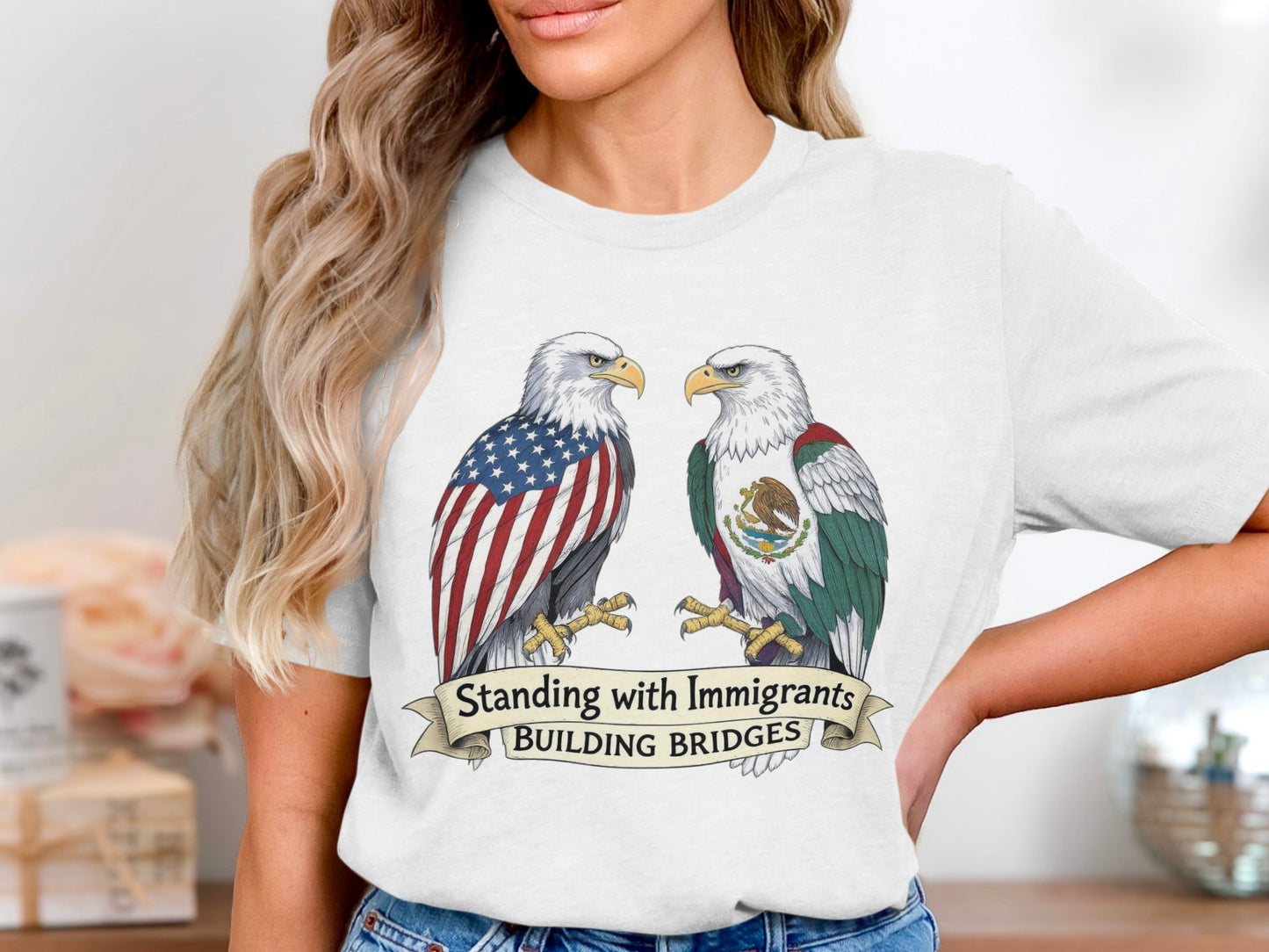 Standing with Immigrants Building Bridges T-shirt product