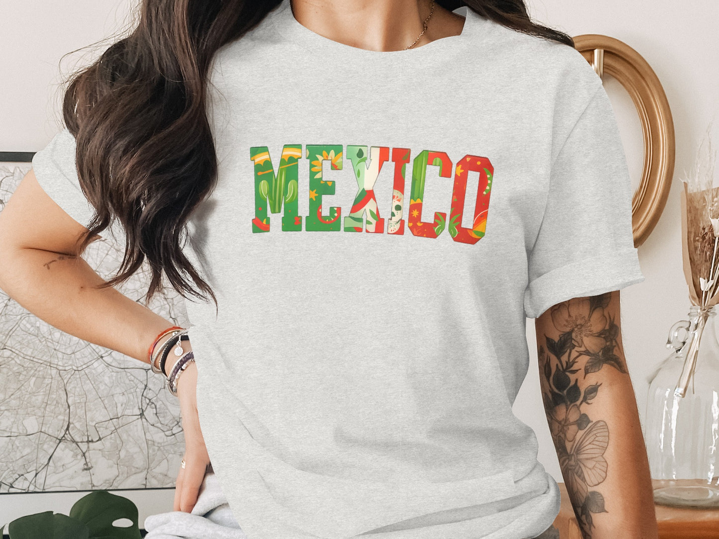 Colorful Mexico Graphic T-Shirt Women's Apparel product type