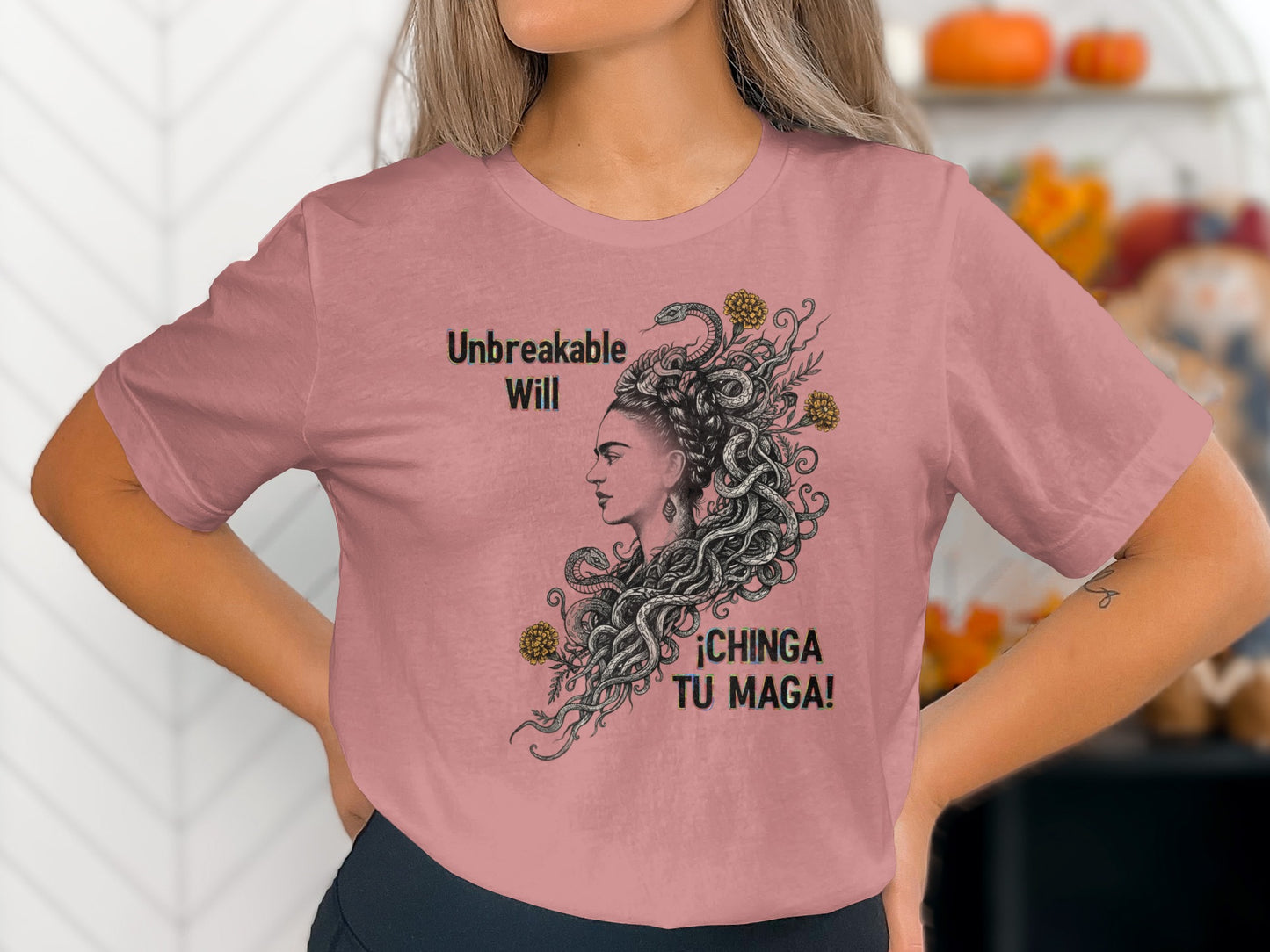 Unbreakable Will Graphic Slogan T-shirt product