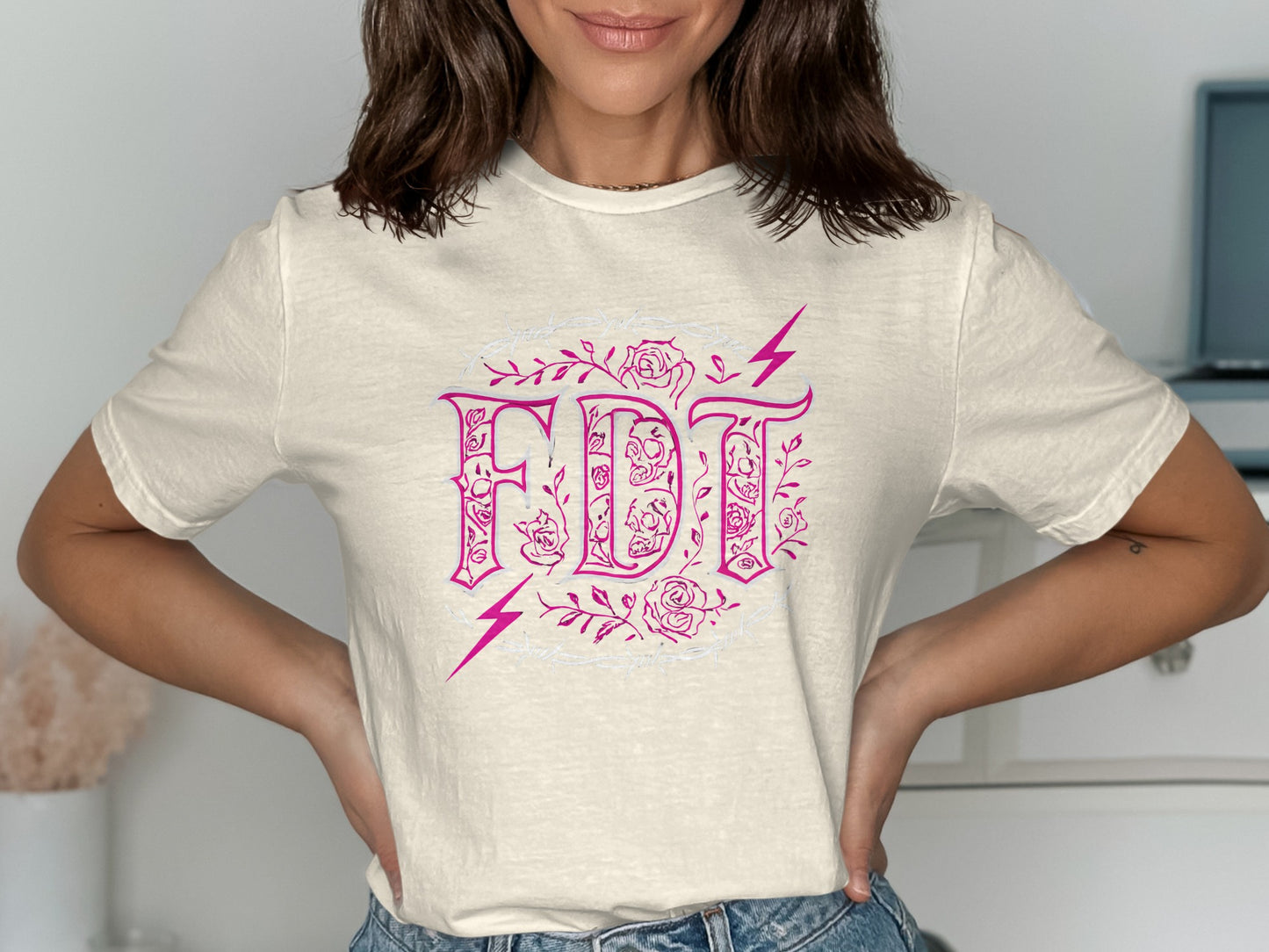 Floral Initial FDTi Graphic T-Shirt product type