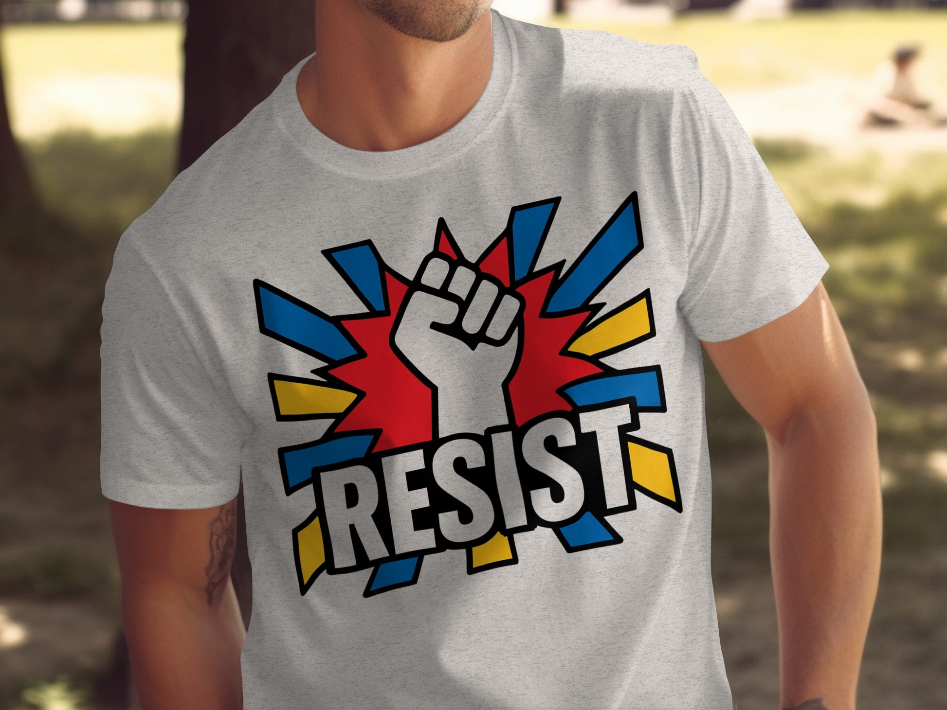 Bold Colorful Resist Graphic T-Shirt product