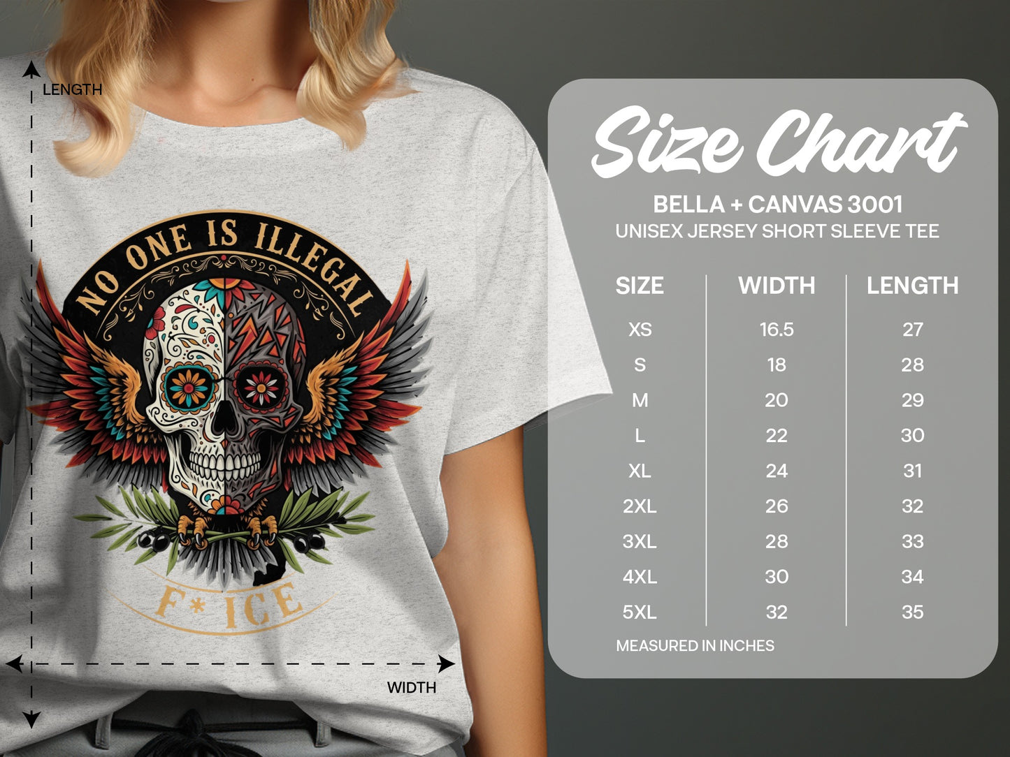 Unique Skull Design No One Illegal Short Sleeve product
