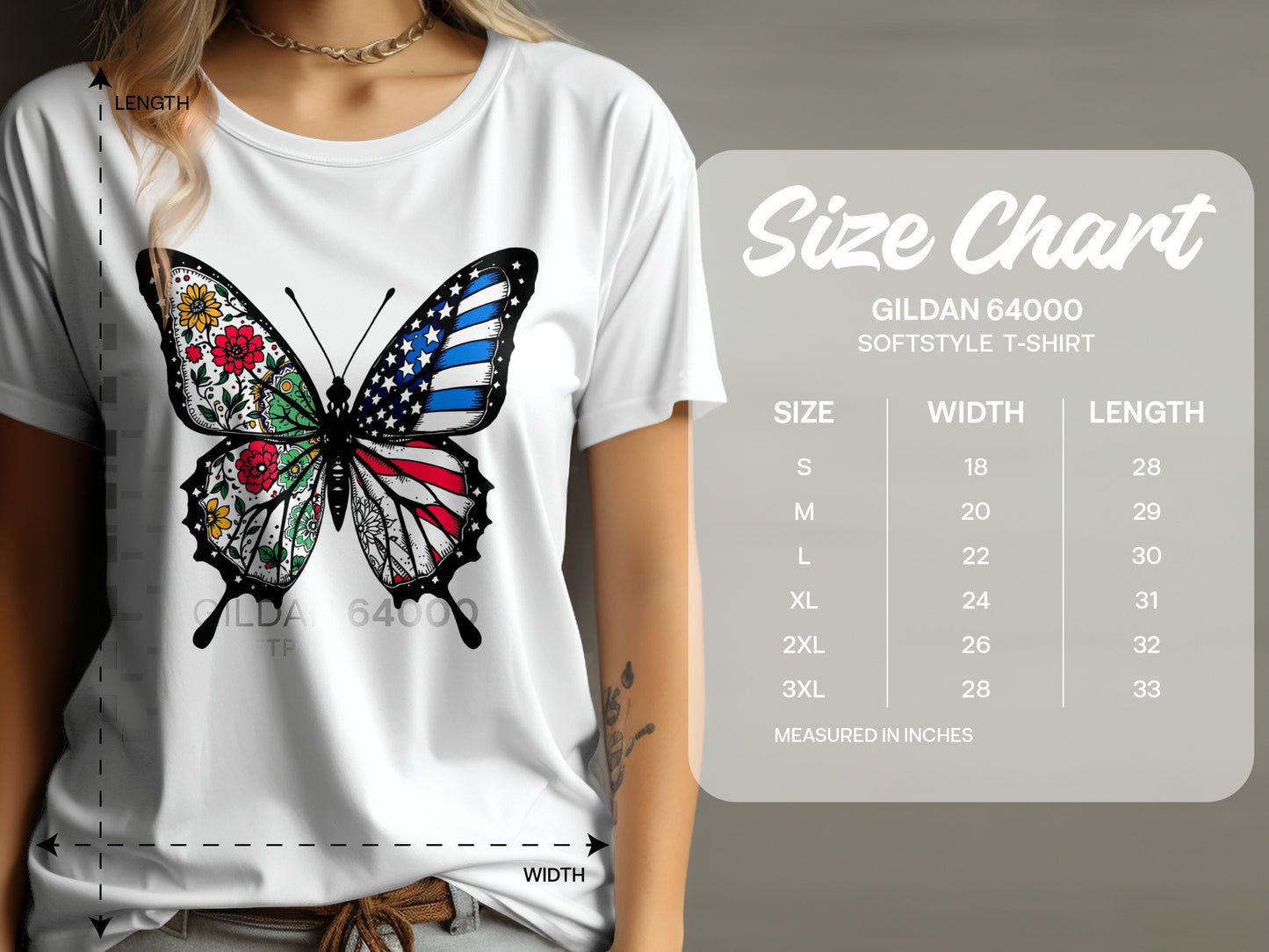 American Butterfly Graphic Design T-Shirt product type