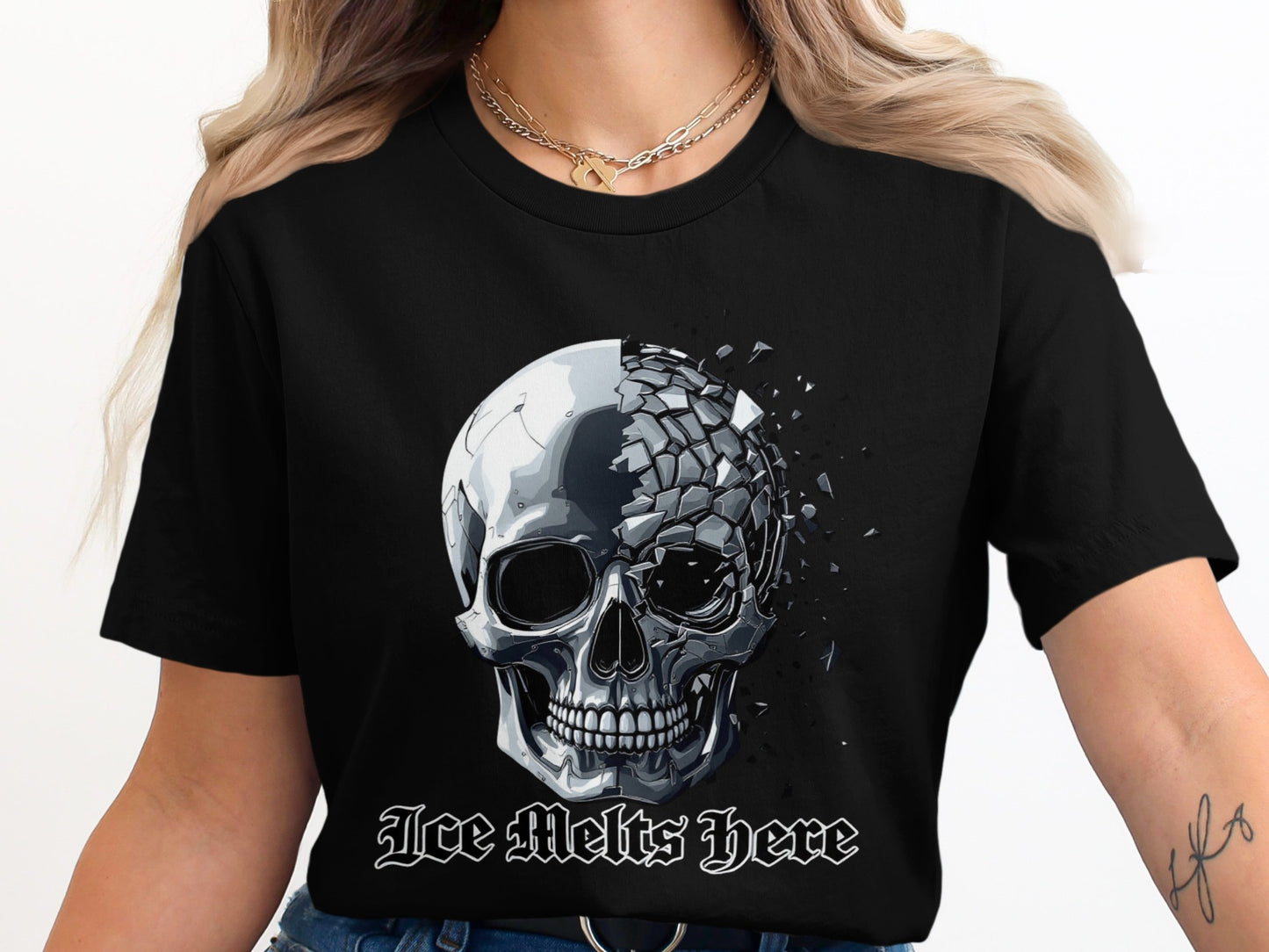 Ice Melts Here Skull Graphic T-Shirt product type