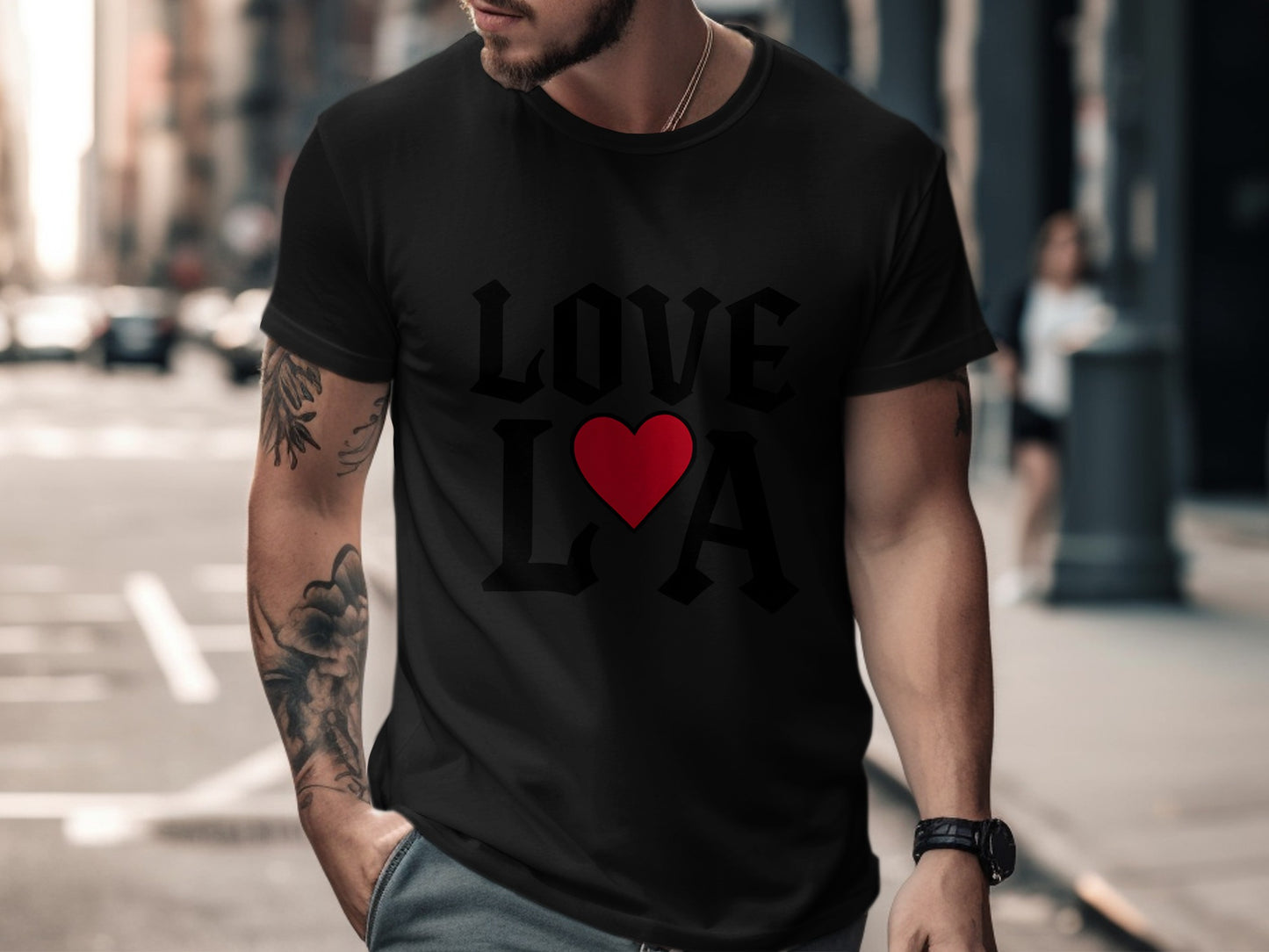 Love LA Graphic Print Casual Wear T-shirt product