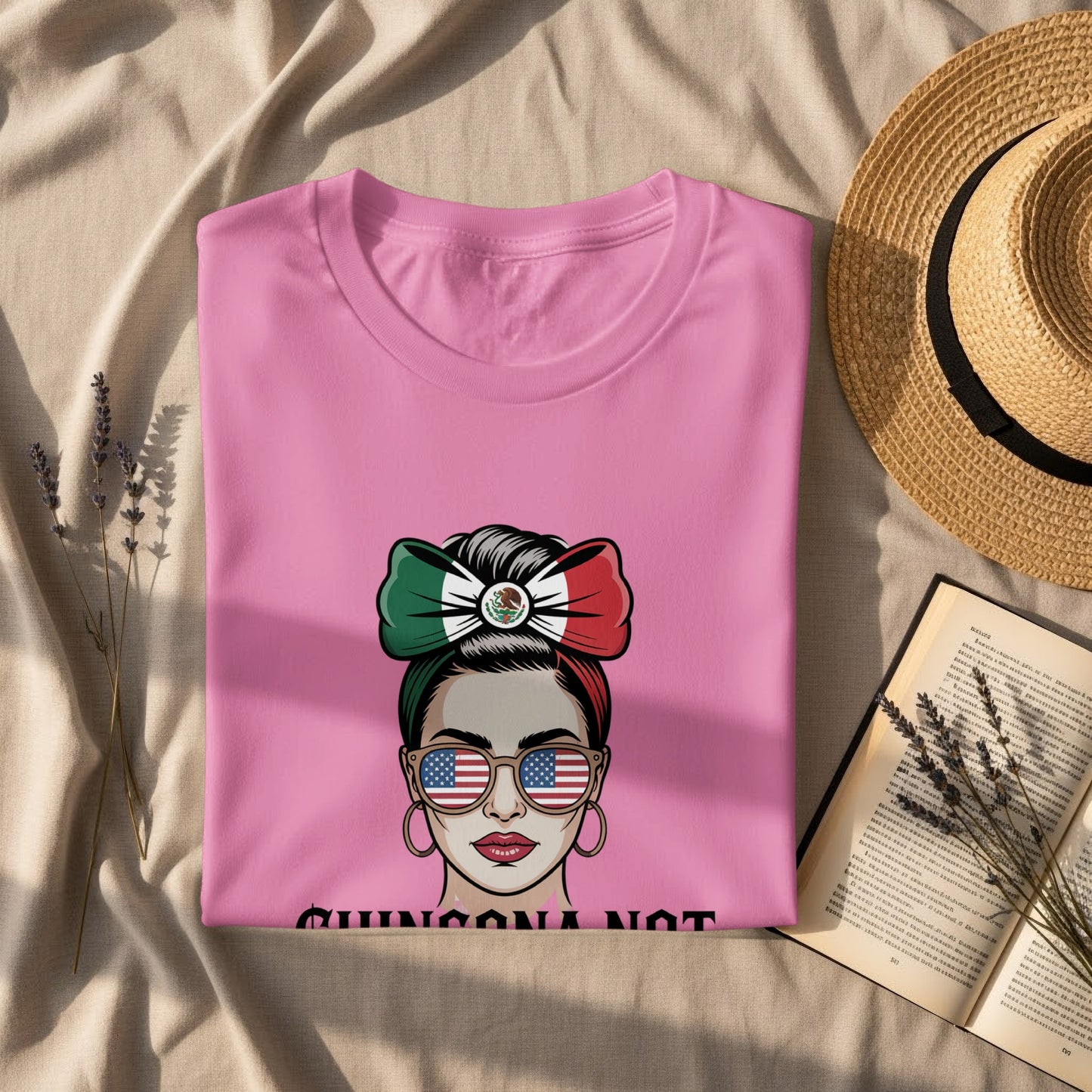 Chic Mexican American Flag Bow Graphic Tee product