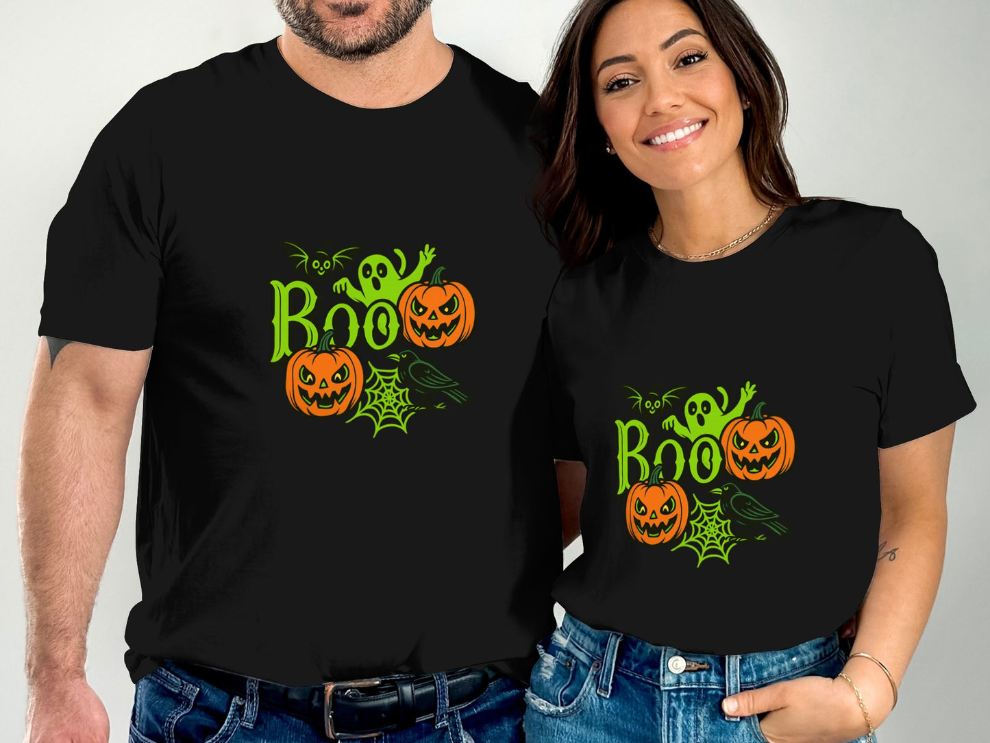 Boo Ghost Pumpkin Graphic Tee Halloween Themed product type
