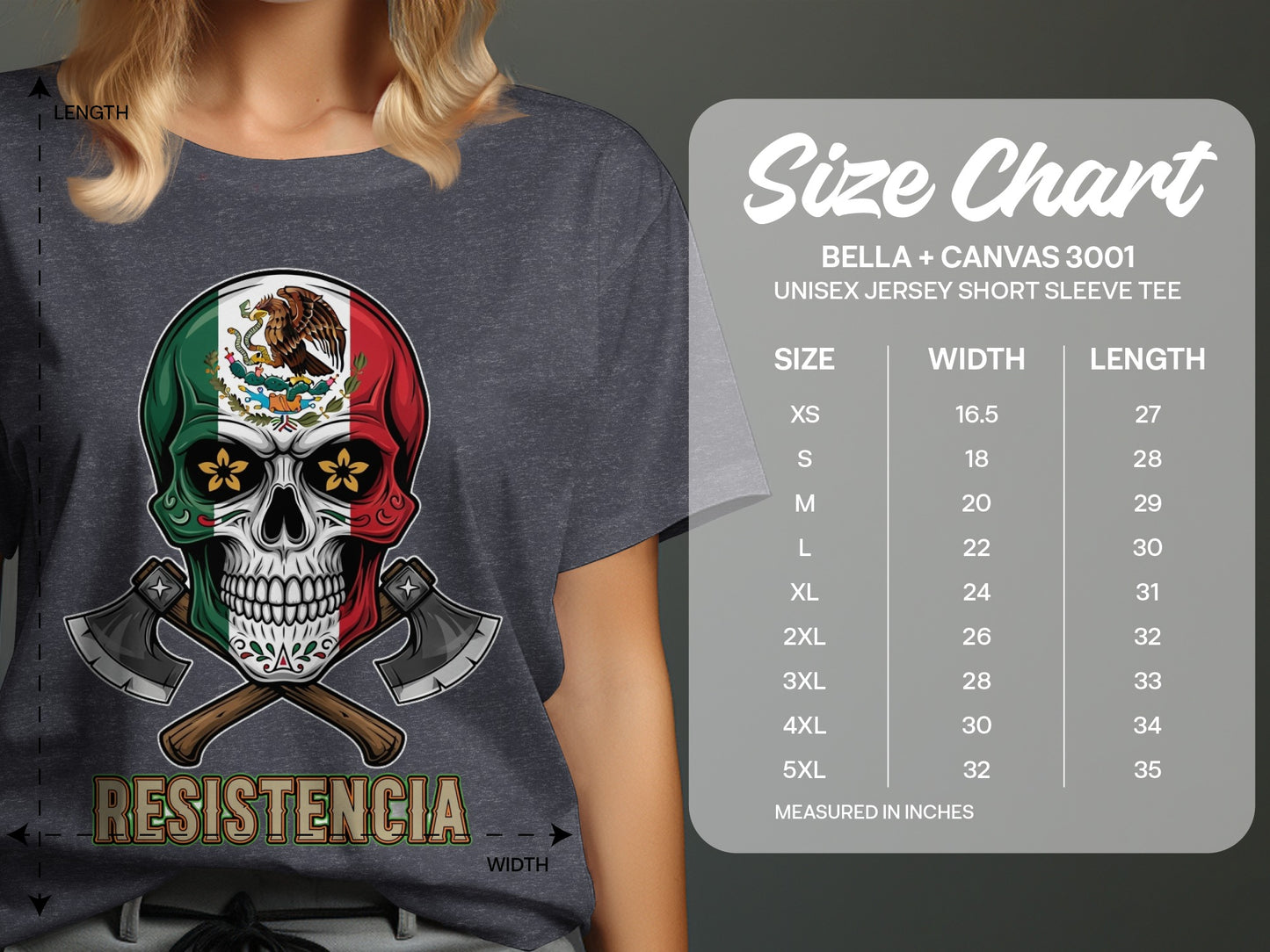Mexican Skull Graphic Unisex Tee Shirt Product