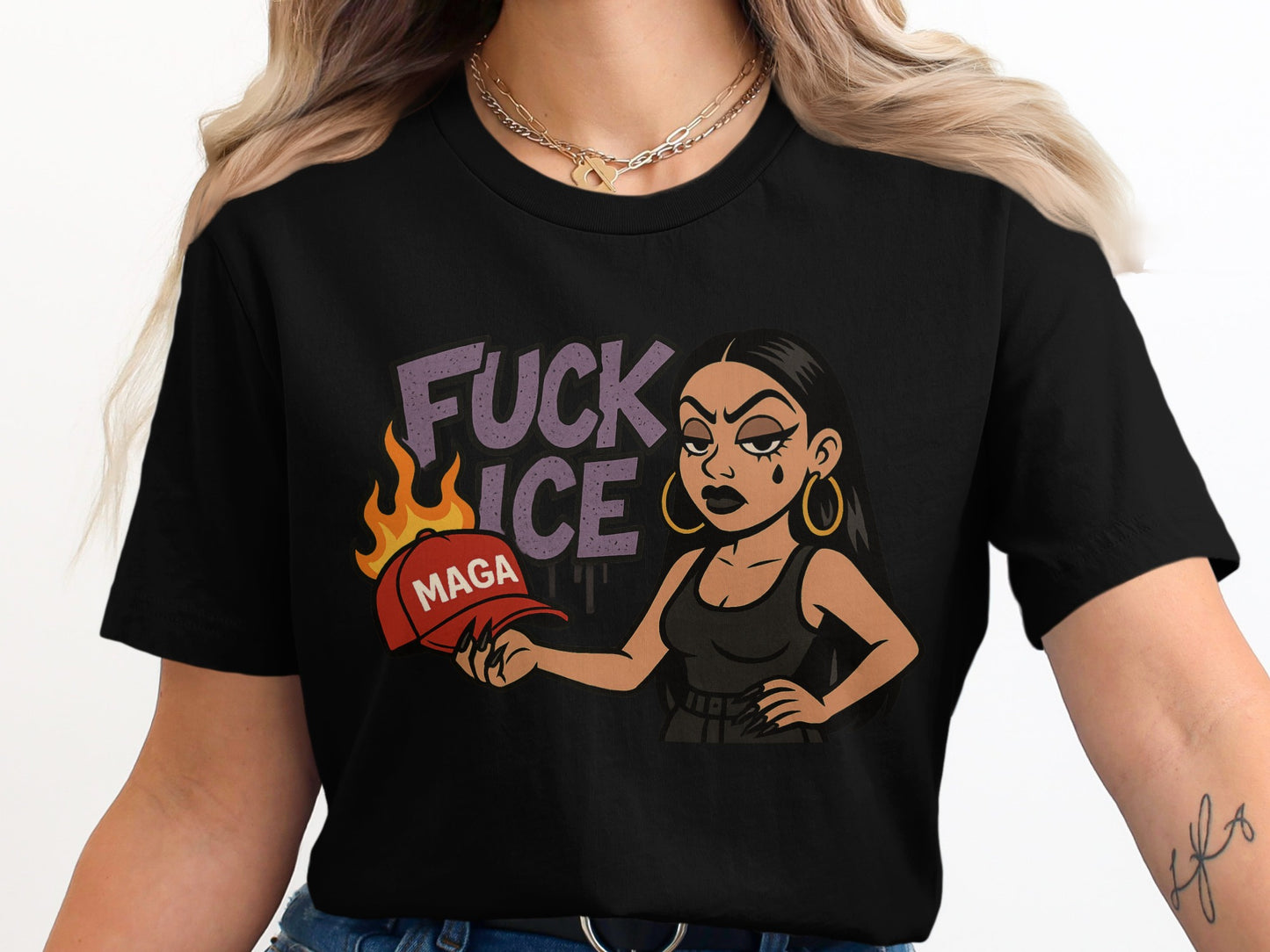 Bold Statement Graphic Tee Black Shirt product