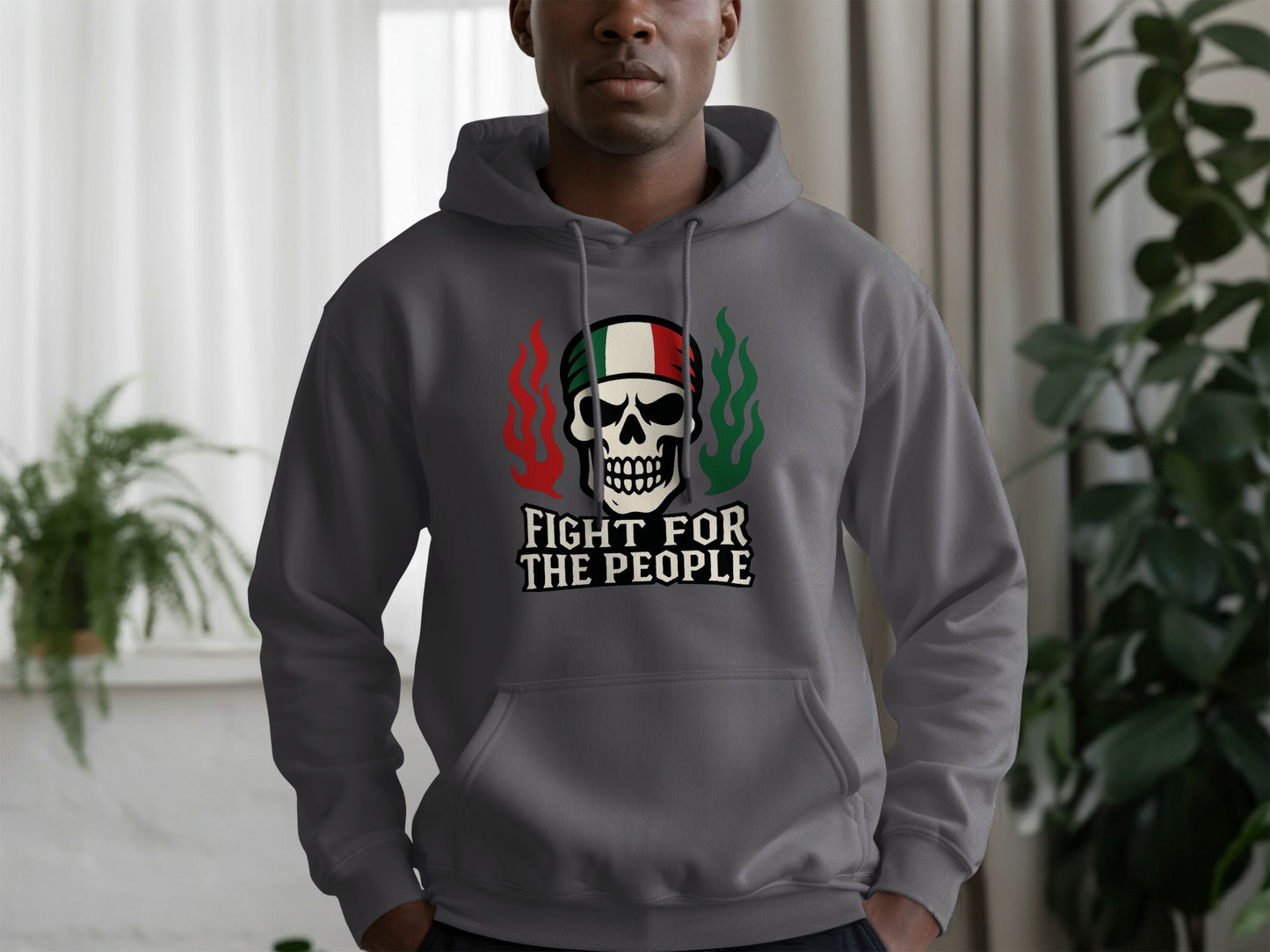 Fight for the People Skull Graphic Hoodie product