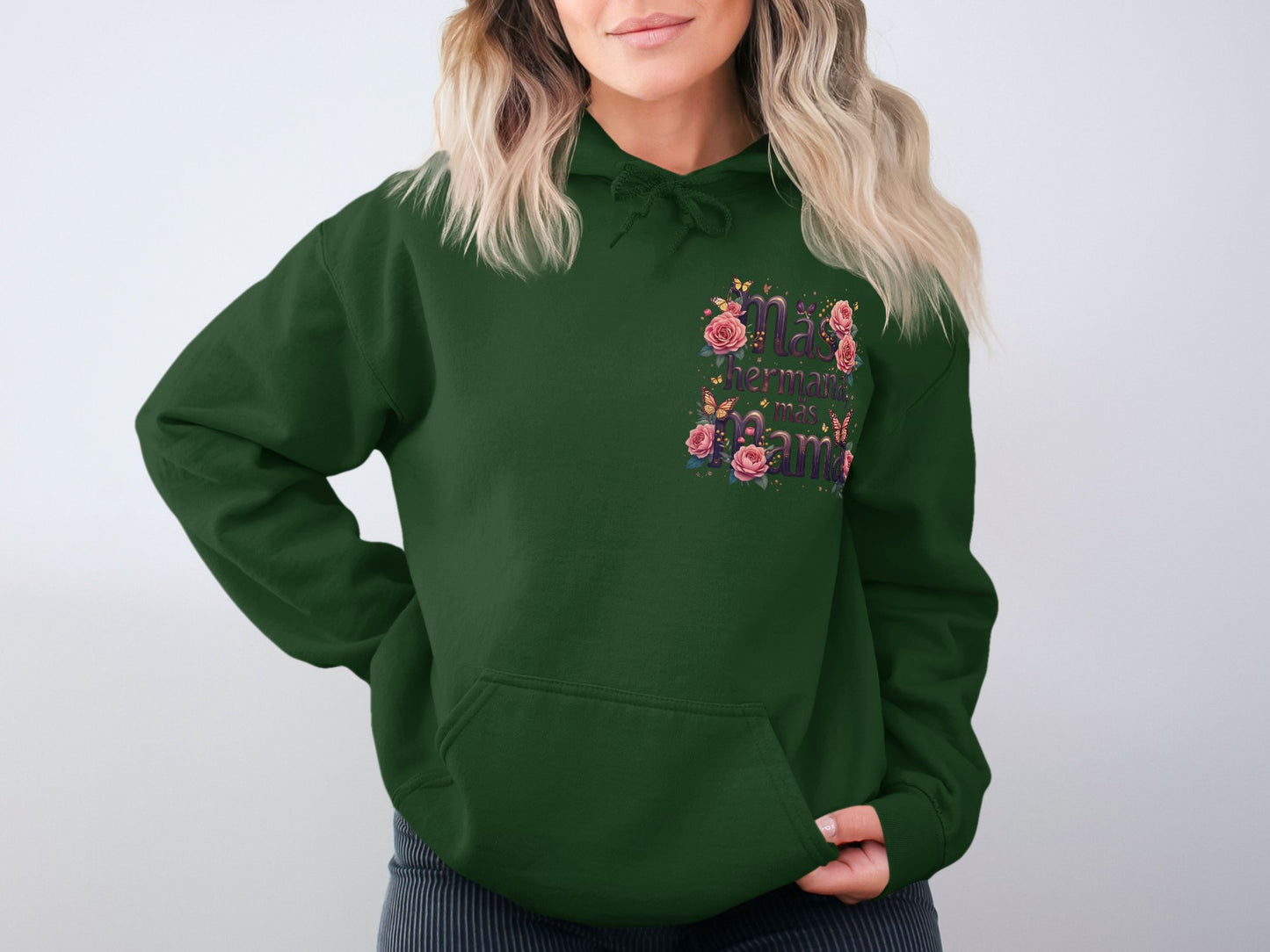 Chic Floral Graphic Print Hoodie Stylish Casual Product