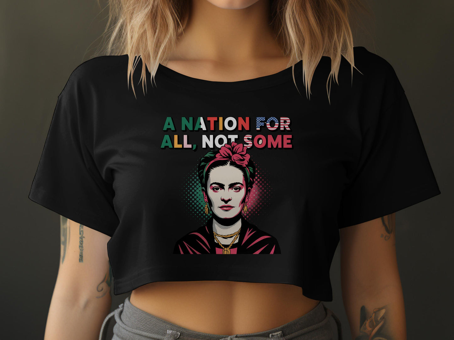 A Nation for All Not Some Graphic Crop Top product