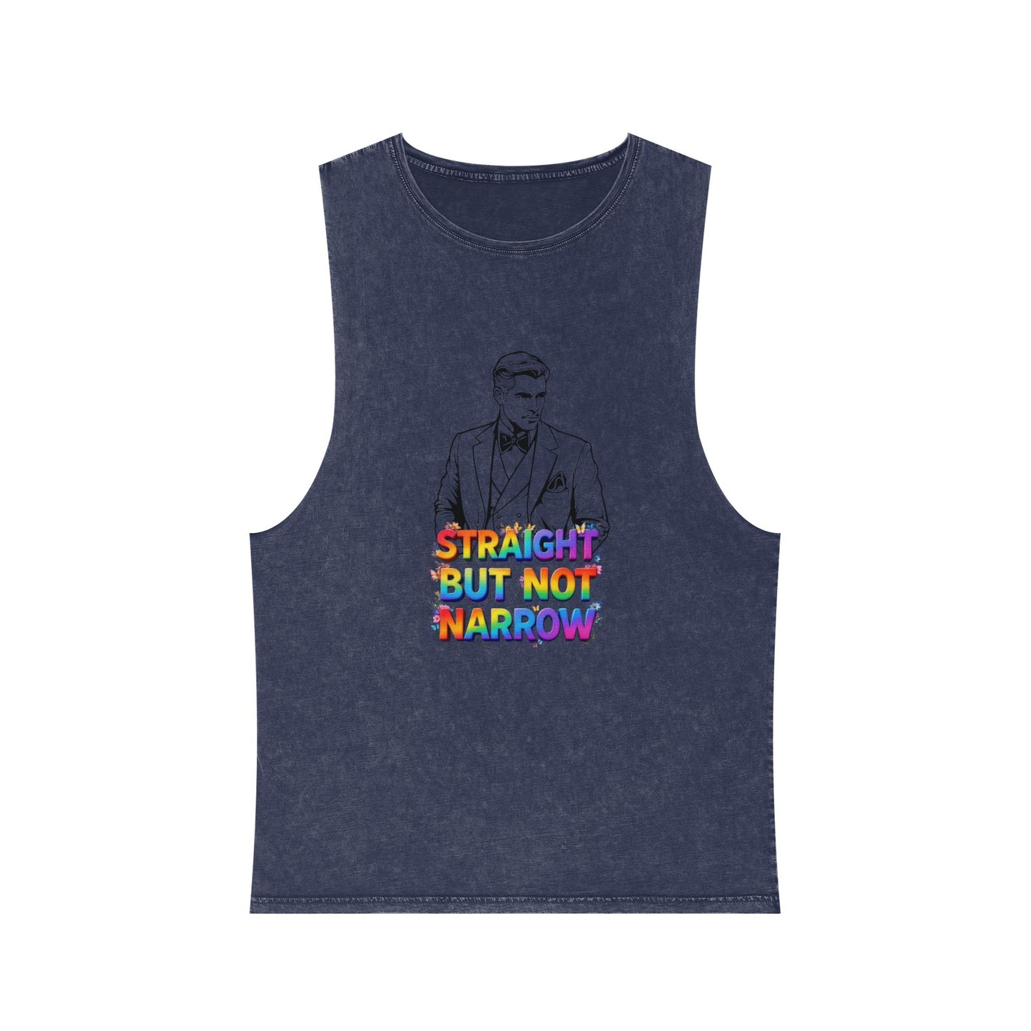 Straight But Not Narrow Stonewash Tank Top - Unisex Pride Apparel