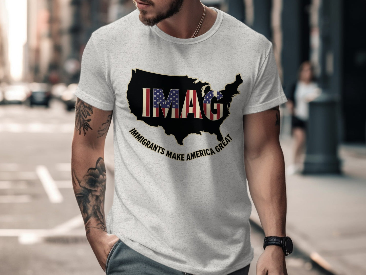 Immigrants Make America Great IMAG Graphic Tee product