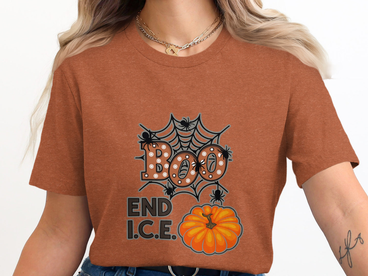 Boo End I C E Pumpkin Graphic T-shirt product