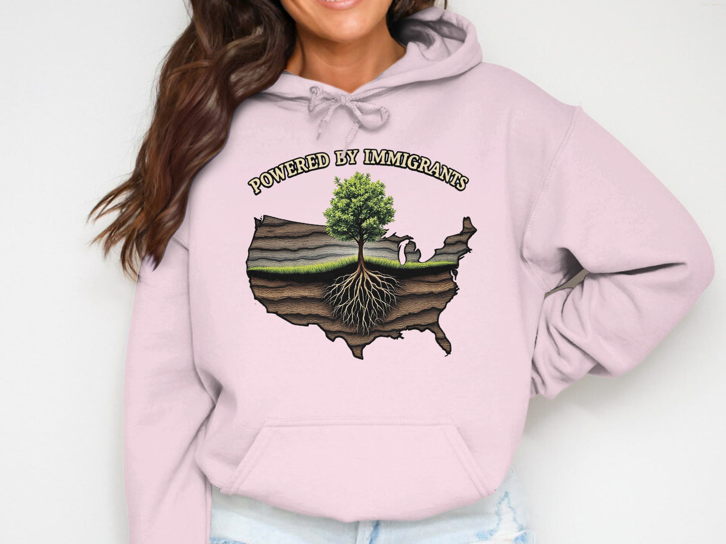 Powered by Immigrants Design Hoodie product type