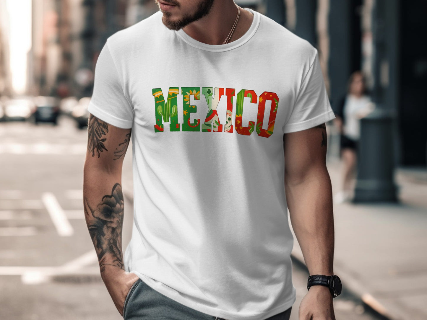 Stylish White Mexico Printed Graphic T-Shirt product