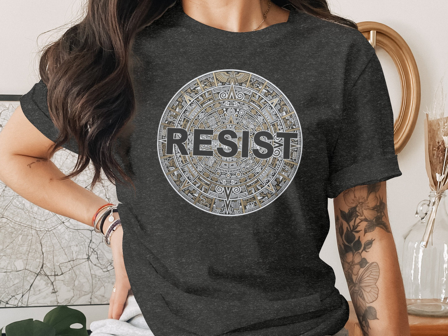 Unique Mayan Calendar Resist Statement Shirt product type