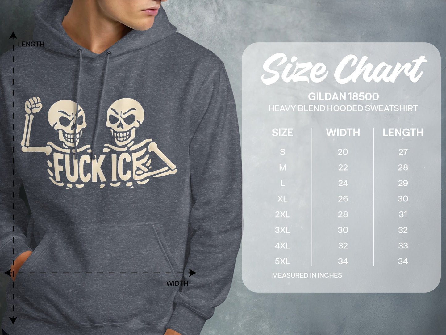 Skeleton Design Gildan 18500 Heavy Blend Sweatshirt product