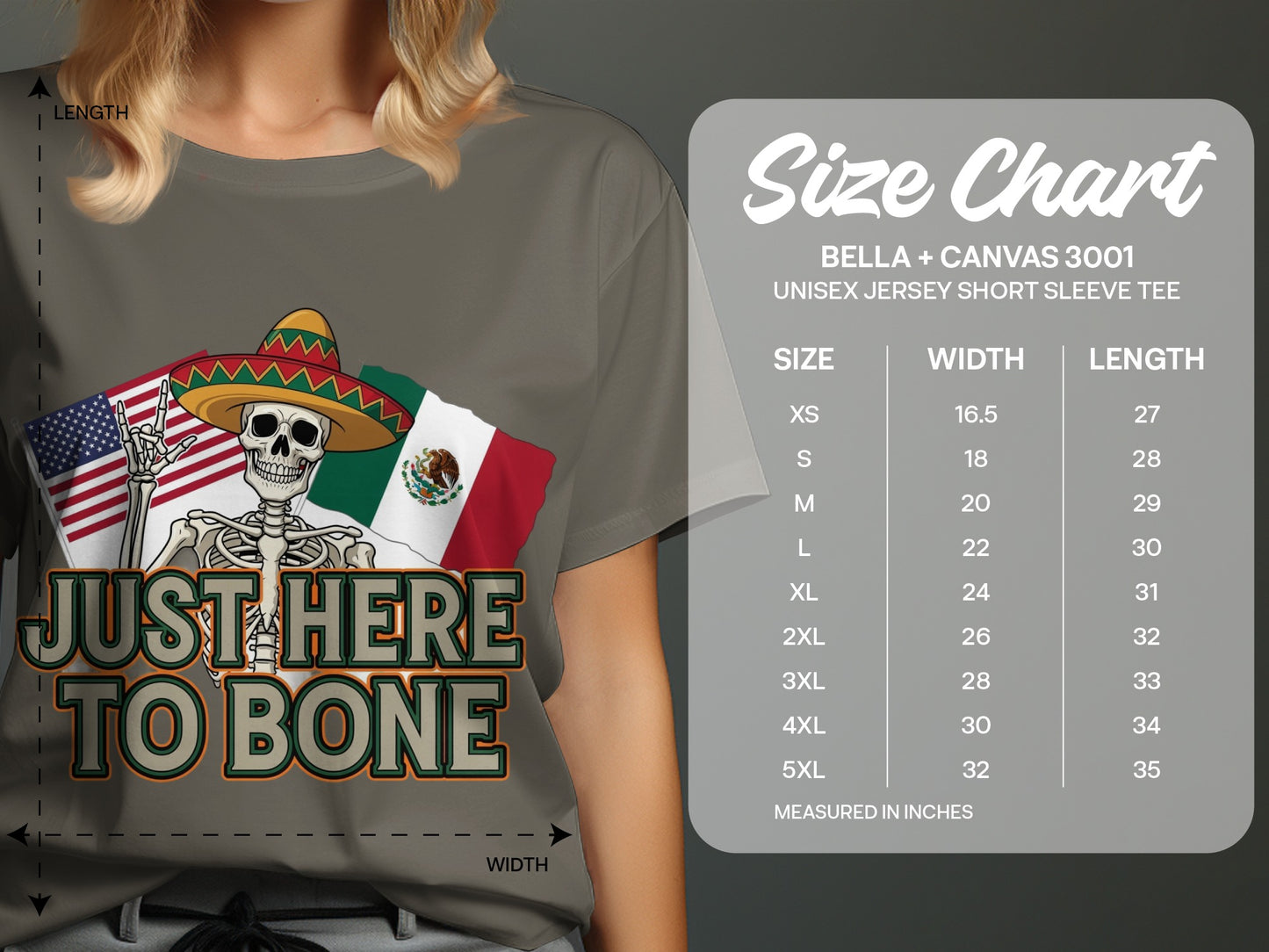 Just Here To Bone Bella Canvas Short Sleeve Tee product