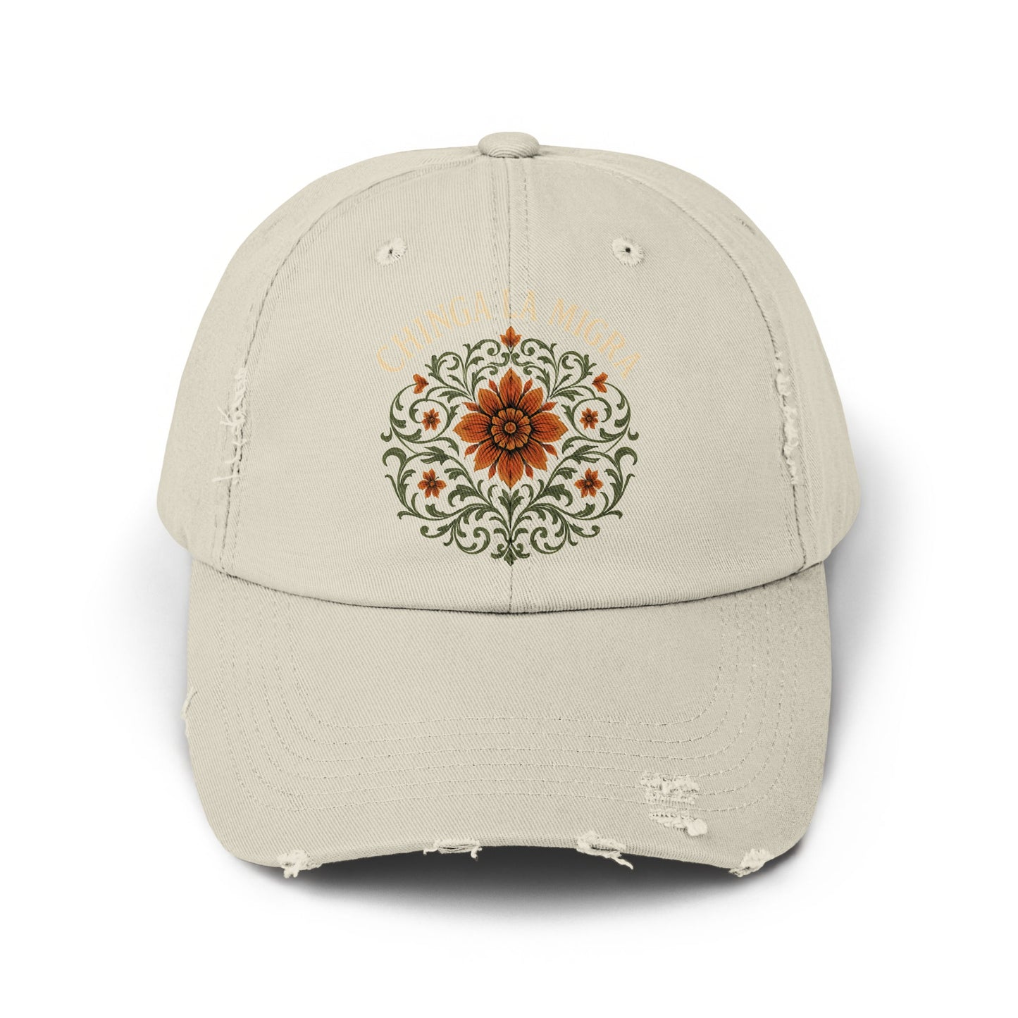 Chic Organically Inspired Floral Design Cap product type