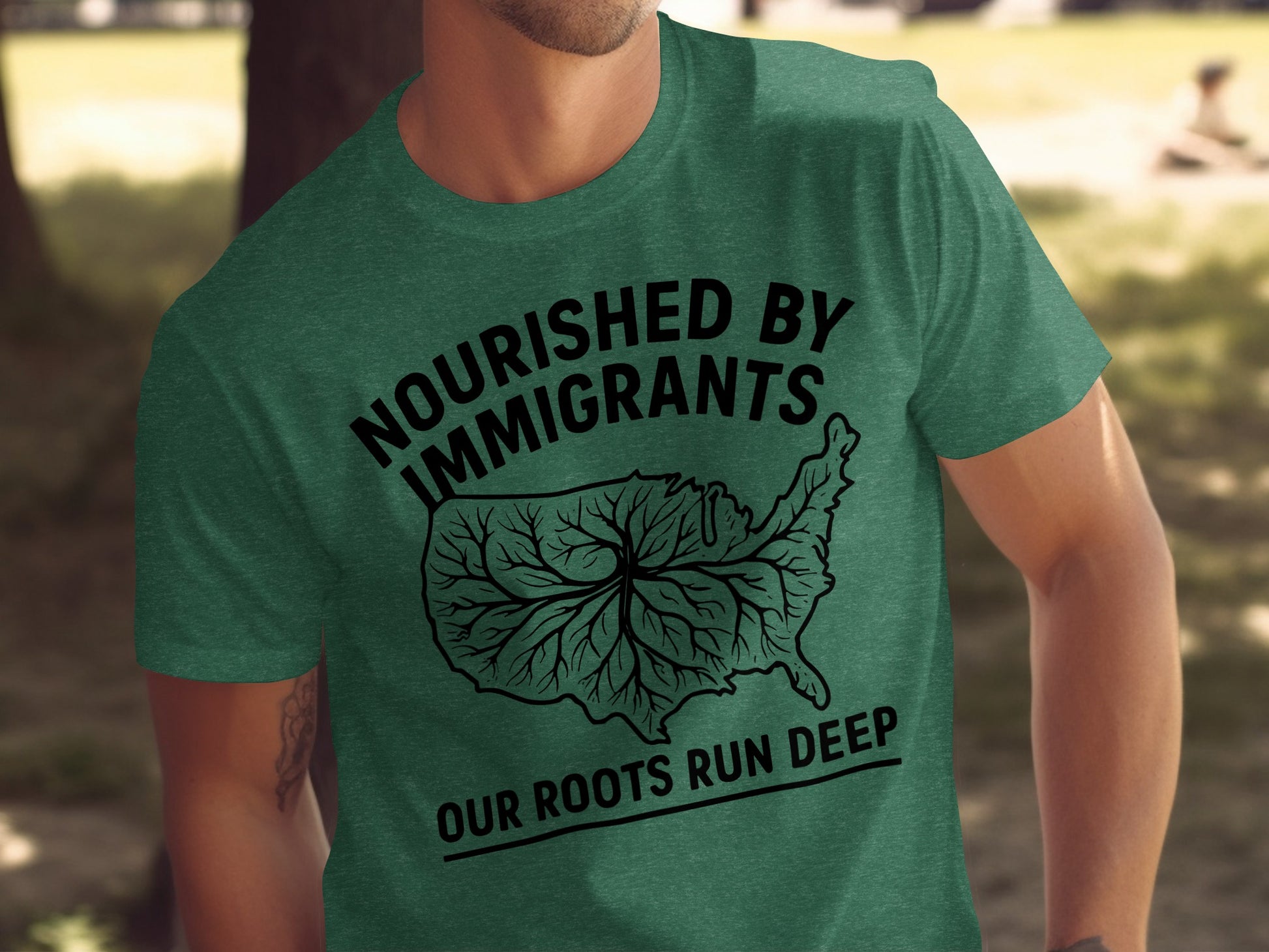 Nourished By Immigrants Roots Run Deep T-Shirt product