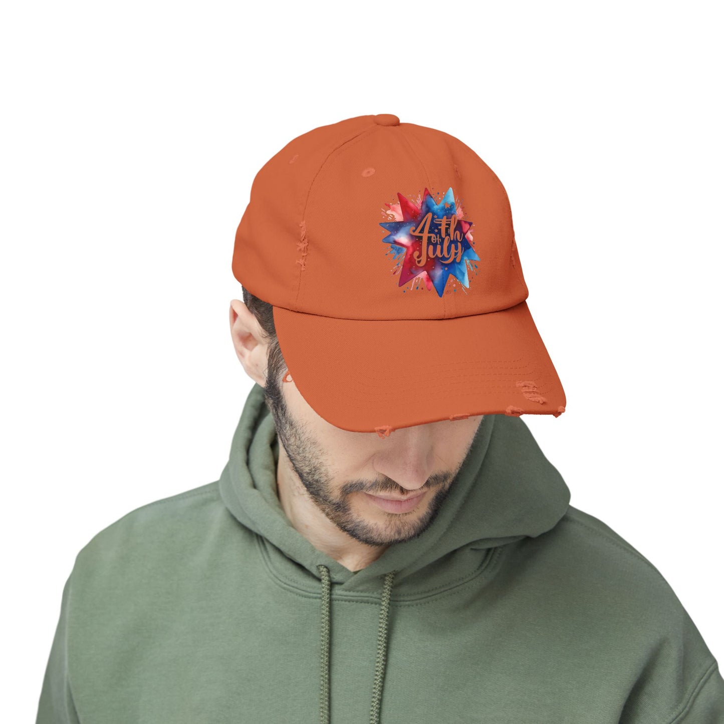 4th of July Unisex Distressed Cap - Celebratory Style for Summer Adventures