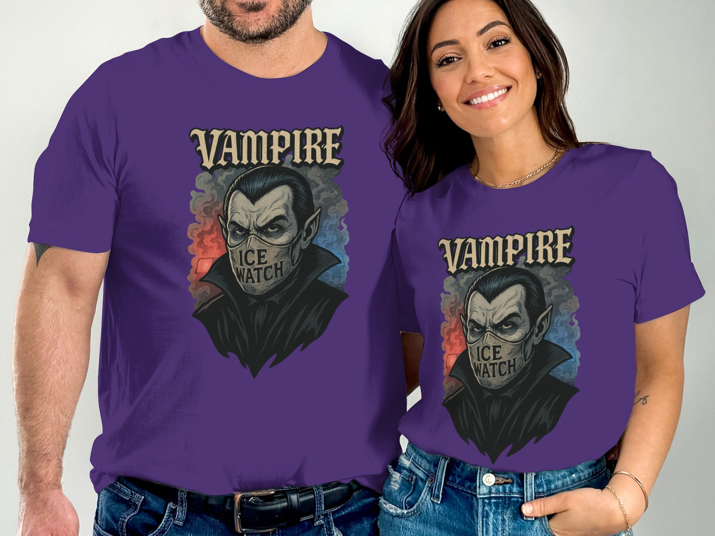 Vampire Ice Watch Graphic Tee Matching Couple Product