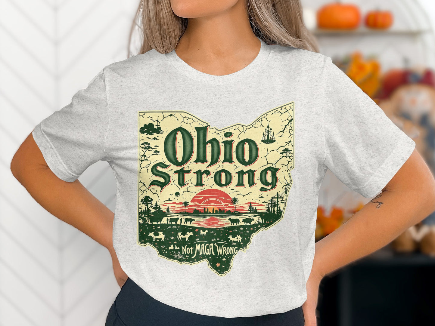 Ohio Strong Not Maga Wrong Graphic Tee product