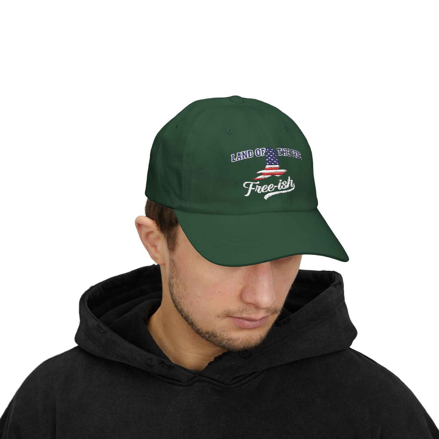4th of July Embroidery Hat 'Land of the Free' Design | Patriotic Hat, Gift for Dads, Casual Wear, Freedom Cap, Summer Accessory