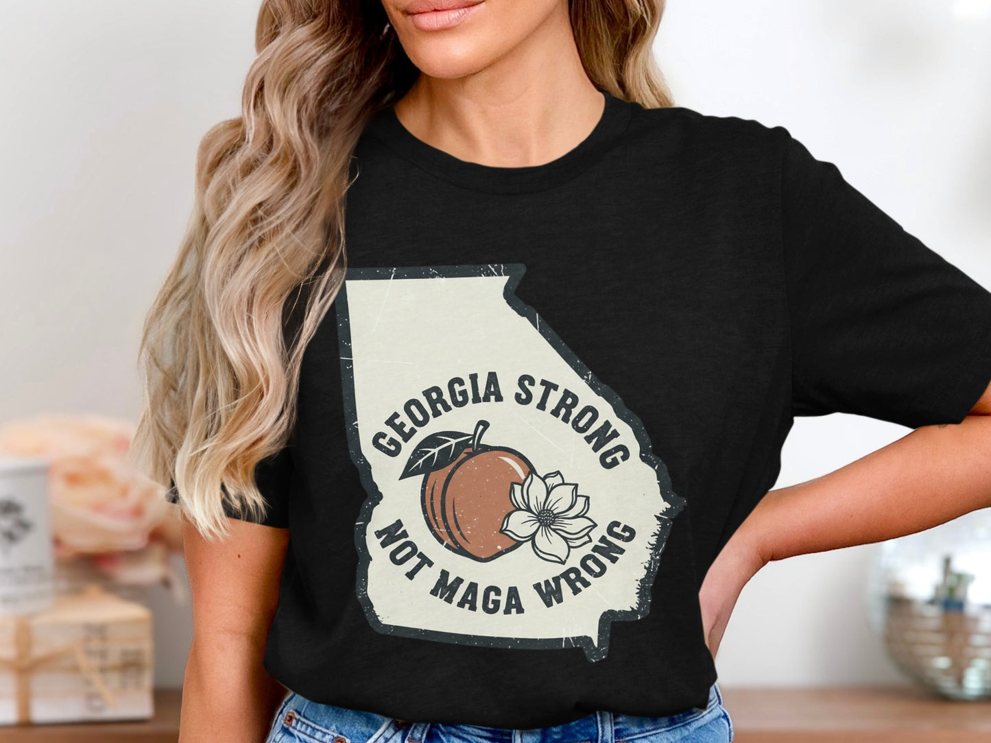 Georgia Strong Not Maga Wrong Graphic T-shirt product