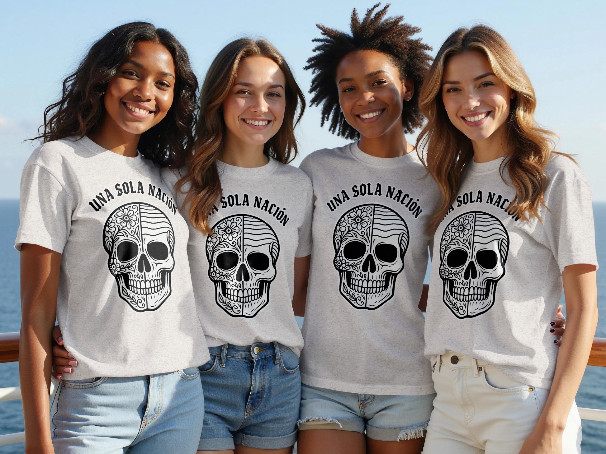 Una Sola Nación Skull Graphic Tee shirt product type