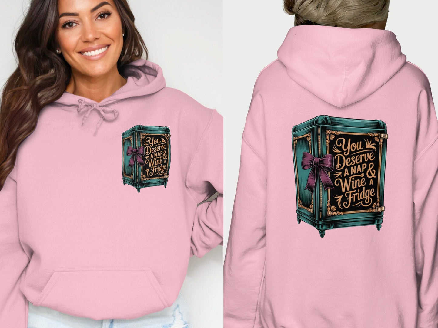 You Deserve a Nap Wine and a Fridge hoodie product