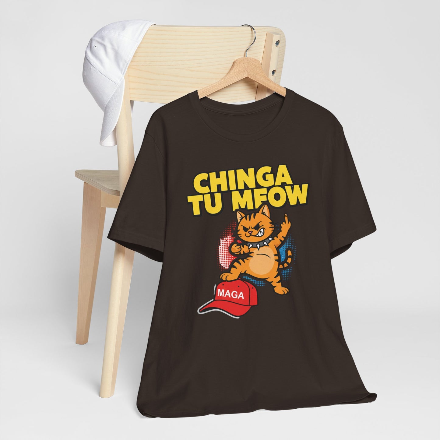 Chinga Tu Meow Cat MAGA Hat Political Humor product type