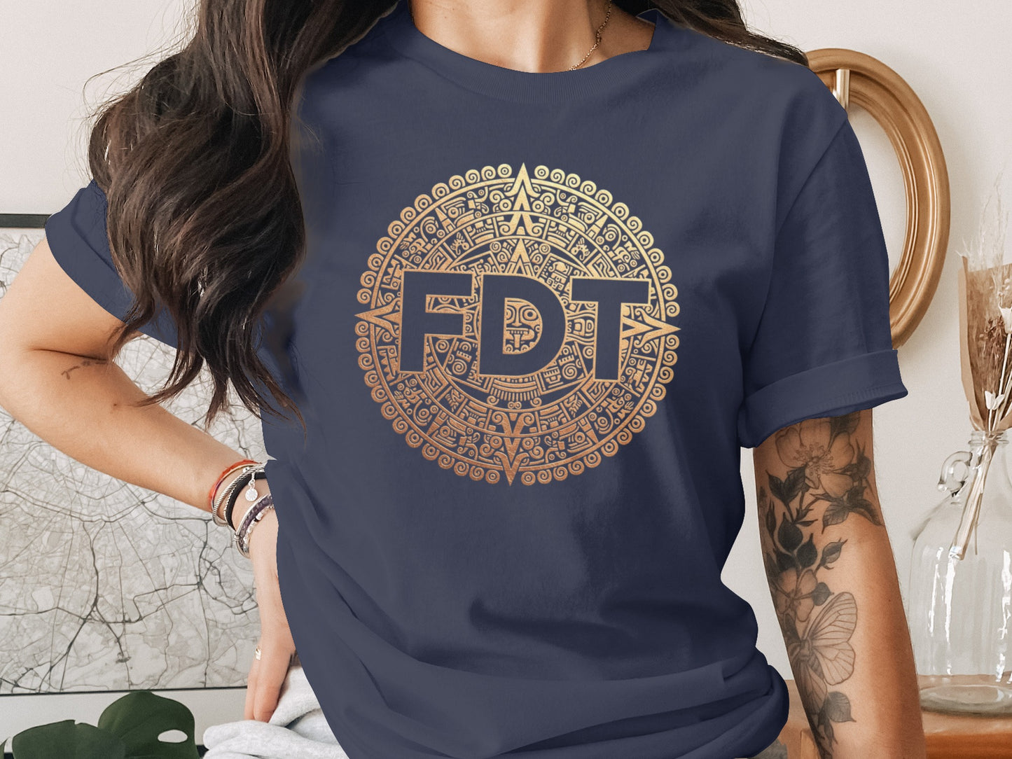 Engaging Navy Blue Graphic T-Shirt with Unique Design product