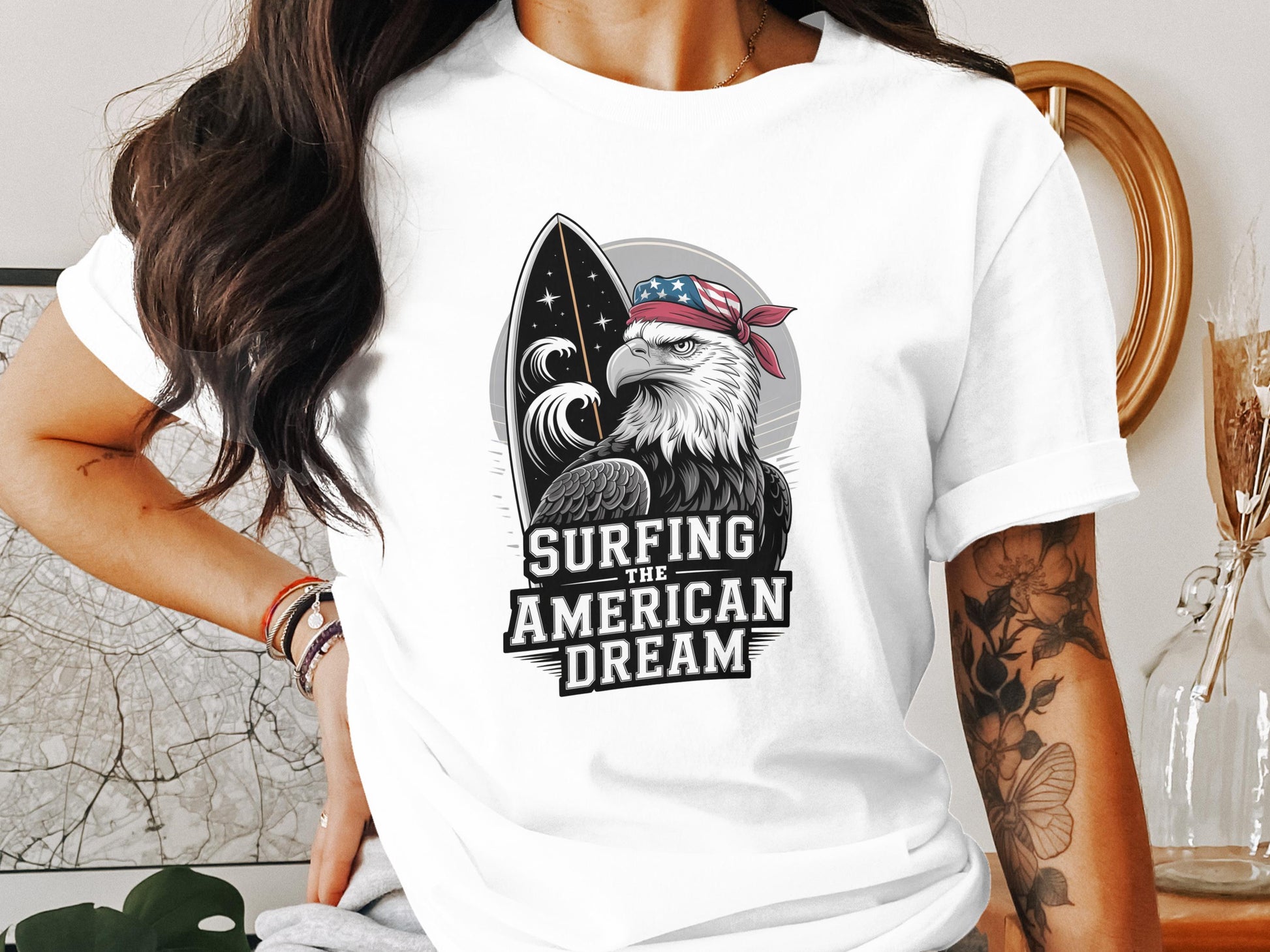 Surfing The American Dream Graphic T-Shirt product