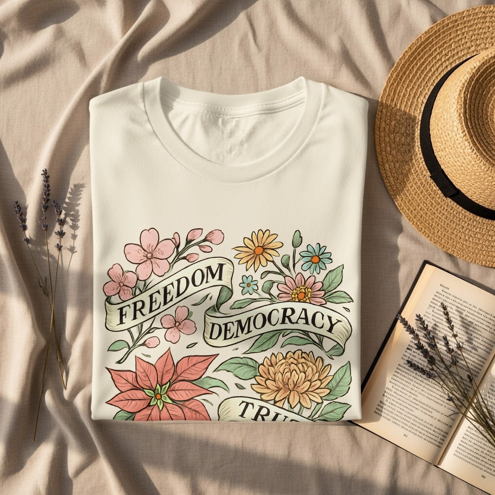Freedom Democracy Trust Floral Graphic T-shirt product type