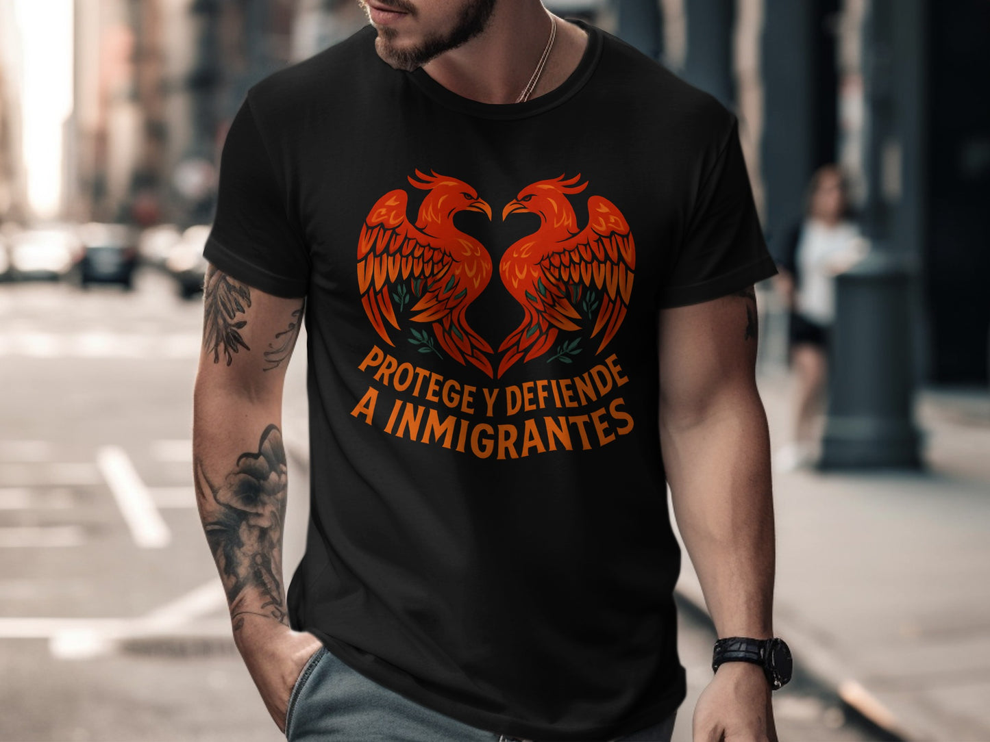 Protege y defiende a inmigrantes t-shirt product