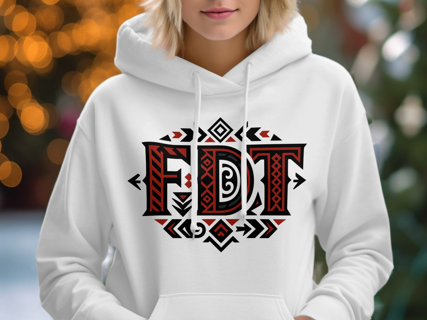 Artistic FDT Hoodie with Unique Geometric Design product