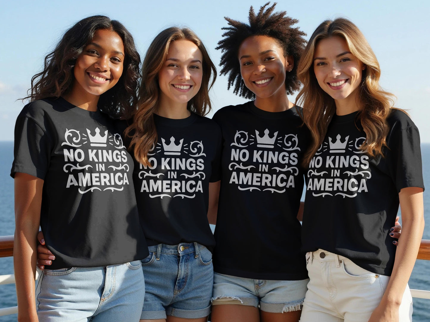 No Kings in America Stylish Graphic T-shirt product type