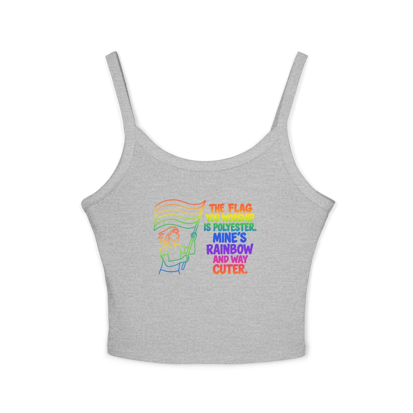 high quality Pride Rainbow Graphic Women's Spaghetti Strap Tank Top