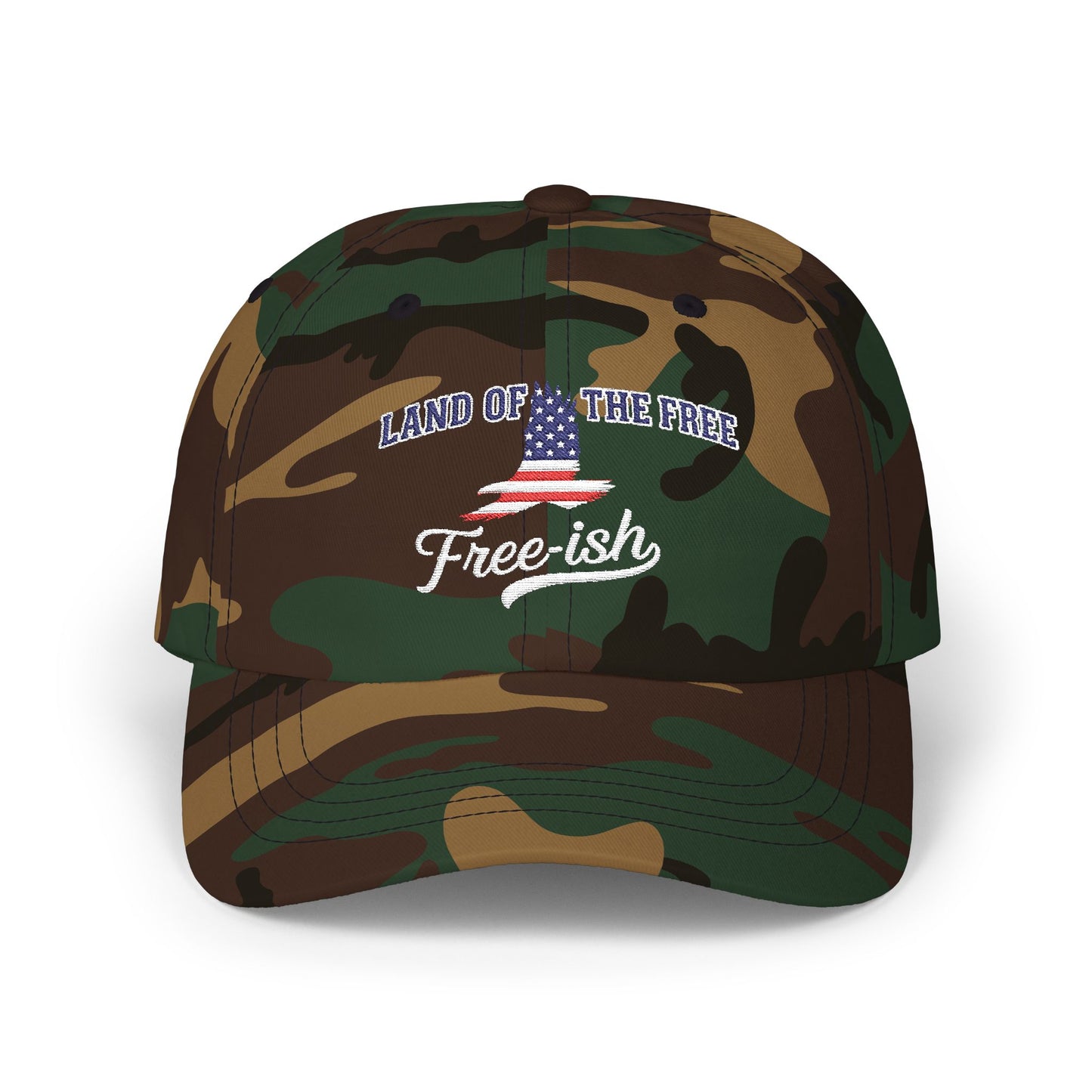 4th of July Embroidery Hat 'Land of the Free' Design | Patriotic Hat, Gift for Dads, Casual Wear, Freedom Cap, Summer Accessory