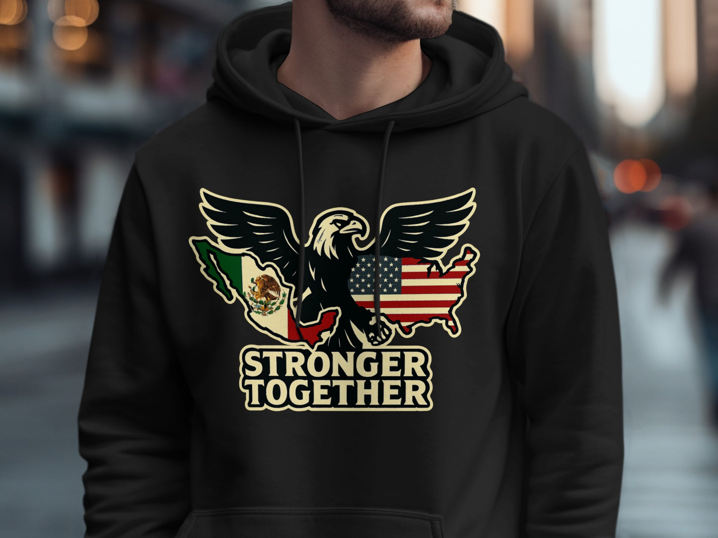 Stronger Together Eagle Design Hoodie product type